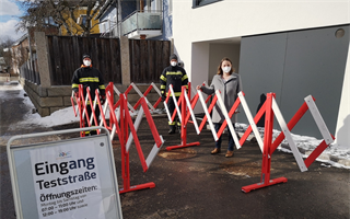 FF Altenberg unterstützt die Teststraße in Altenberg